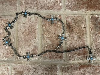 Vintage Metal Belt With Turquoise