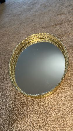 Vintage Oval , Vanity mirror / Felt back