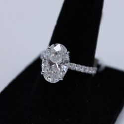 Lab Oval Diamond Ring 