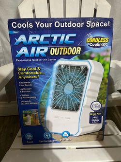 Enfriador de Aire Evaporativo Portátil para Exteriores, 3 Velocidades Del Ventilador Enfriamiento Inalámbrico