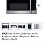 Frigidaire 1.8 cu ft Microwave Brand new in unopened box