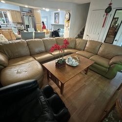 Leather Brown Couch
