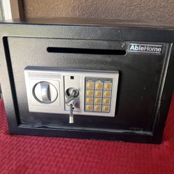 Small Metal Digital Safe With Cash Drop Slot 