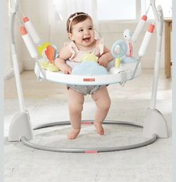 Skip Hop Baby Activity Play center Bouncer for Baby Ages 4m+ Silver Lining Cloud, Foldable