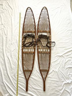 Antique, great condition, 1942 military WWII snowshoes. Valued between $400 to $2200