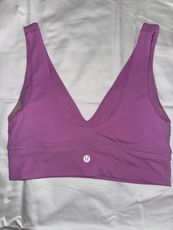 Lululemon V Neck Sports Bra Pink Size 8