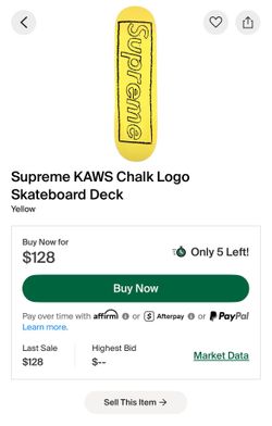 Supreme KAWS Chalk Logo Skateboard Deck
