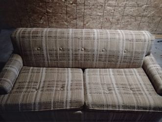 Vintage plaid couch