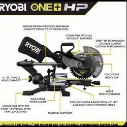 RYOBI Plus One 18v Miter Saw