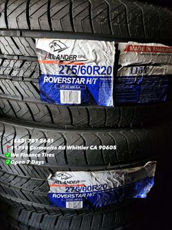 275/60R20 Atlander New Set of Tires Installed and Balanced Set de Llantas Nuevas Instaladas y Balanceadas