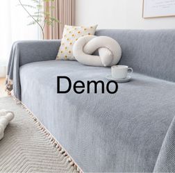 Slashop Pet Friendly Herringbone Tassel Luxe Sofa/Couch Cover (90”x165”)
