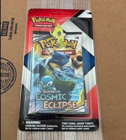 Pokémon Cosmic Eclipse & Chilling Reign 2 Pack Blister w/ Pin Jirachi Blastoise