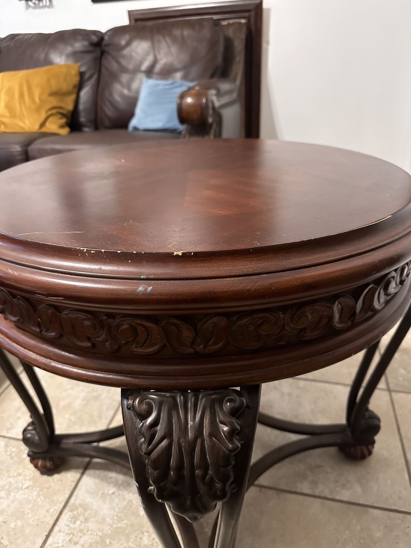 Two Living Room End Table And Coffee Table