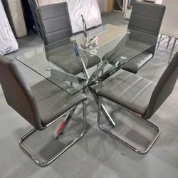 Dining Table Set 4 Chairs New