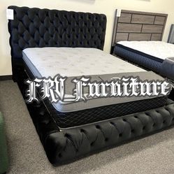 New Queen Bed Frame With Mattress 