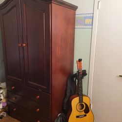 Solid wood armoire