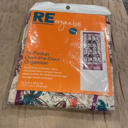 SHOE ORGANIZER, 16 POCKET OVER THE DOOR, $8, NICE DESIGN