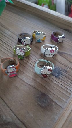 Hello Kitty adjustable rings, new