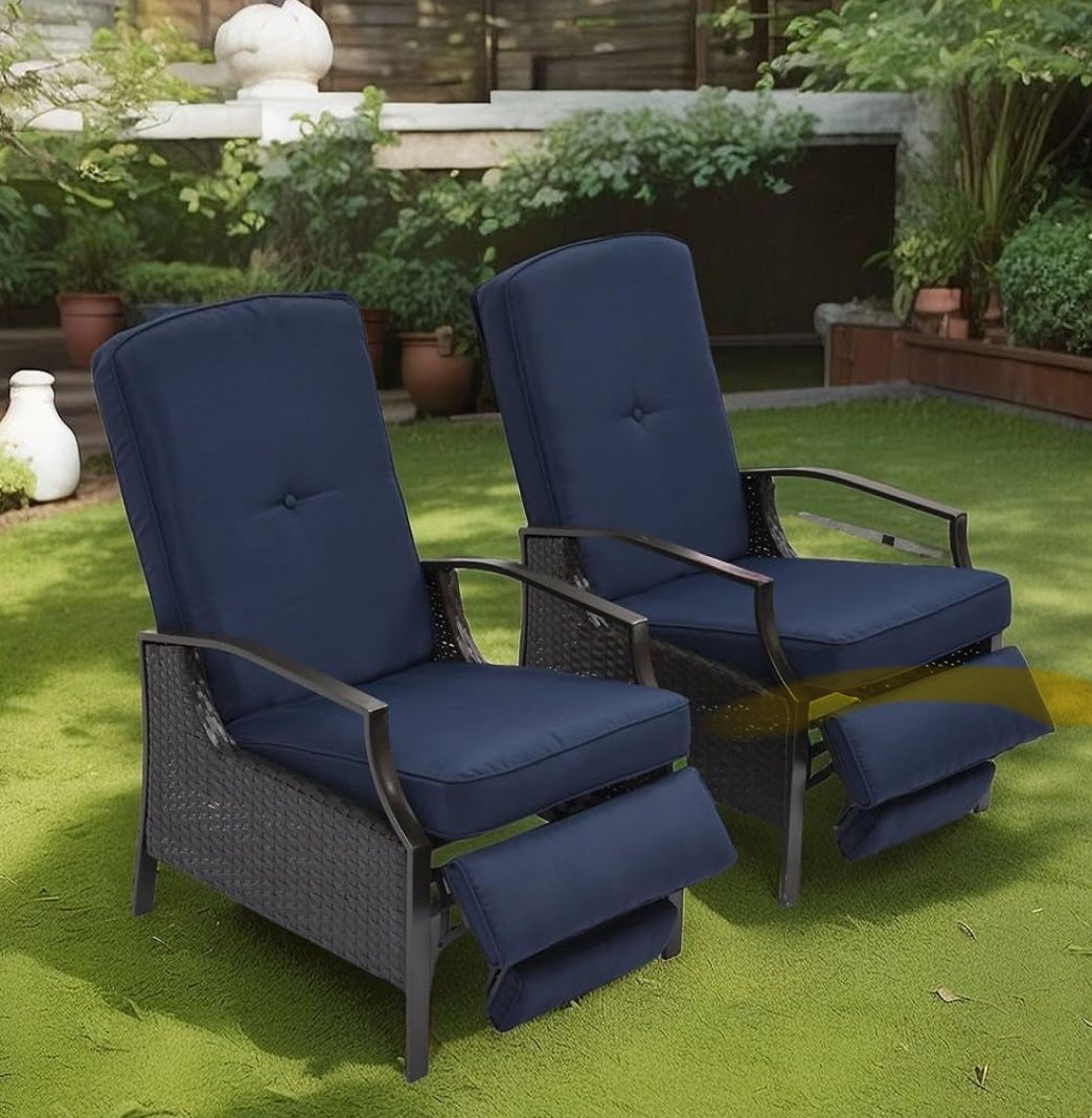 Outdoor Recliner Chairs (4 Chairs)