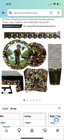 Army Theme Party Supplies 