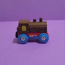 Brio 33841 Brown, Red and Blue Wooden Train Carriage.