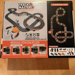 Slot Car Race Track Sets with 4 High-Speed Racing Car, Battery or Electric Race Car Track for Boys and Kids, Dual Racing Game Lap Counter Circular Ove