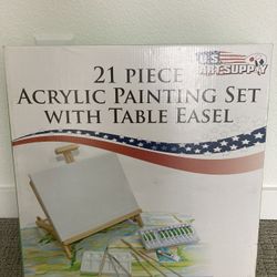 NEW Art Supply 21 Piece Artist Acrylic Painting Set 