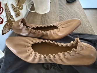 See by Chloé Tan Leather Ballet Flats - Size 36