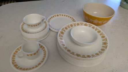 Corning vintage set Butterfly Gold