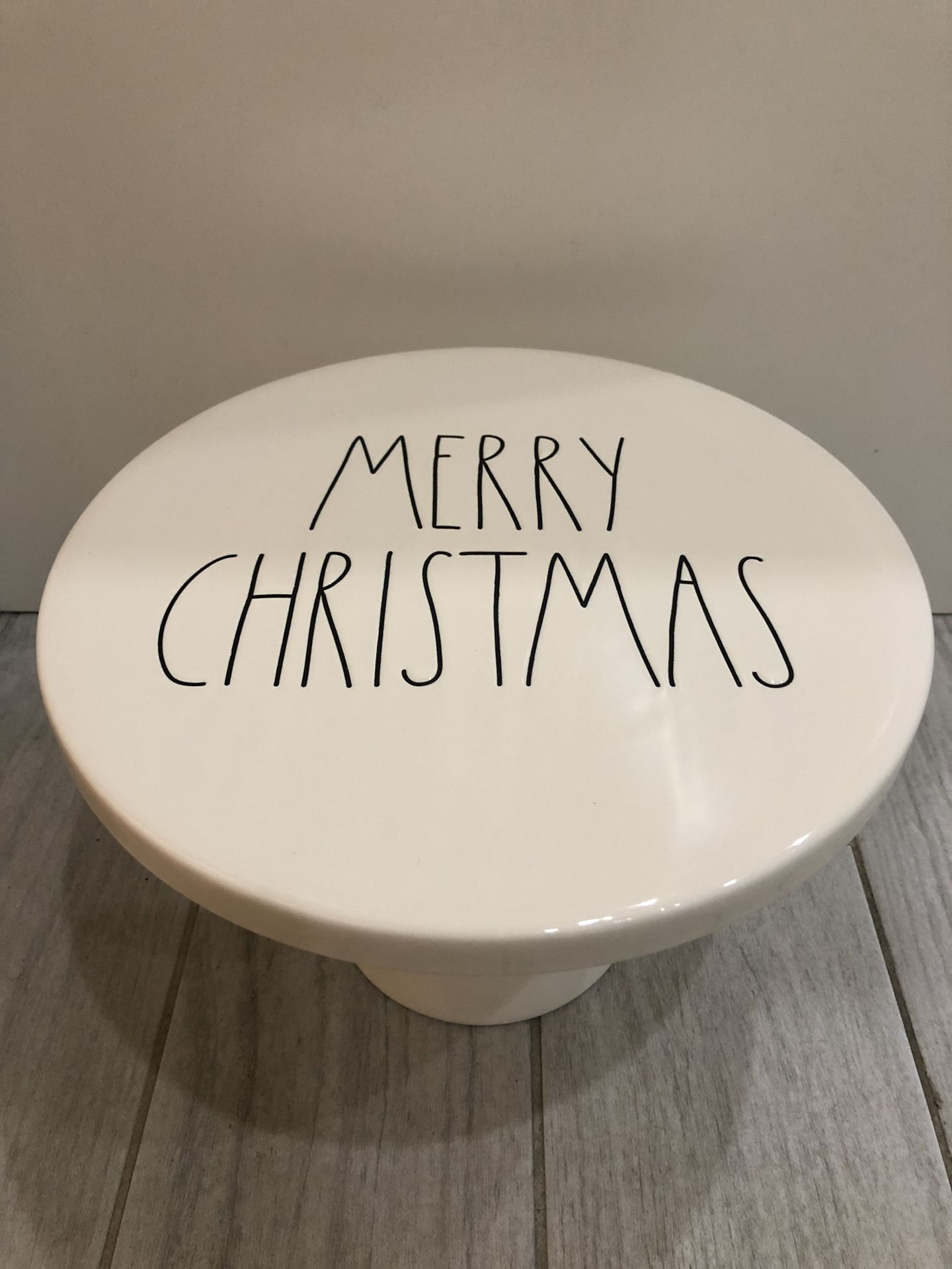 Rae Dunn Merry Christmass cake stand