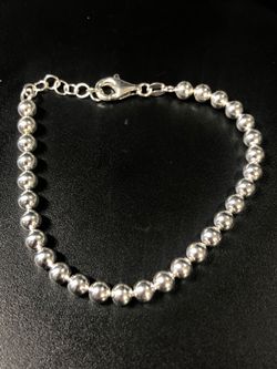 5mm Bead Bracelet Sterling Silver 925