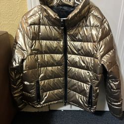 Women’s Gold, Metallic Puffer Jacket