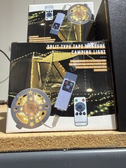 Split-Type Tape Measure Camping Light - Retractable LED String Light with Remote Control