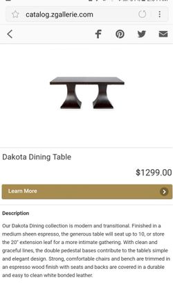 Dakota dining table