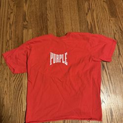 Purple Brand Red cropped Tee
