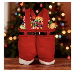 Brand New 10 Pcs Small Christmas Gift Bags,Santa Pants Gift Bag For Wedding Holiday New Year Holiday Gift,Christmas Treat Bags