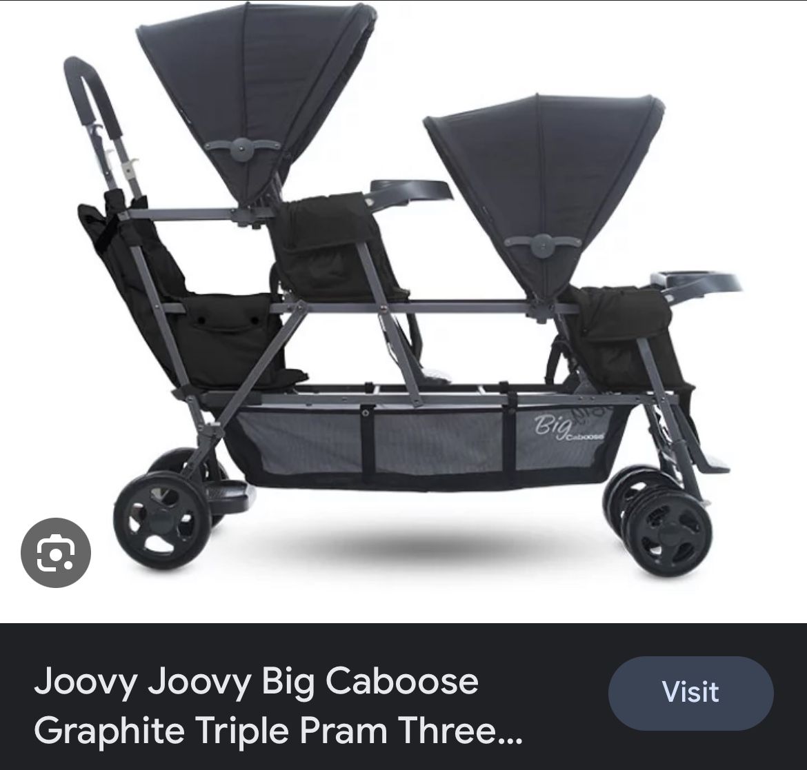 Big Caboose Joovy 3 seater Stroller 