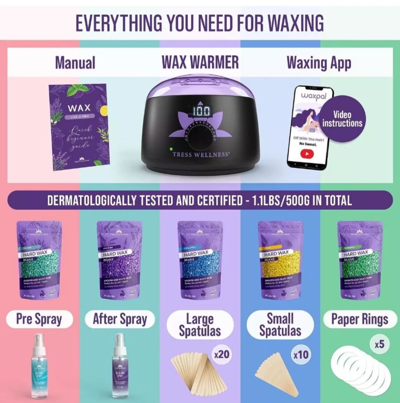 New Waxing Kit - Easy to Use- for Sensitive Skin With Digital Display
