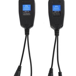 Passive Video Balun with Power, CCTV Coax BNC Video Transceiver to RJ45 Connector, HD CVI HD TVI HD AHD