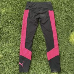 Puma Black and Pink Legging Size M