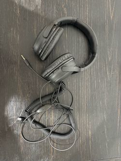 Over-Ear Wired Headphones with Coiled Cable