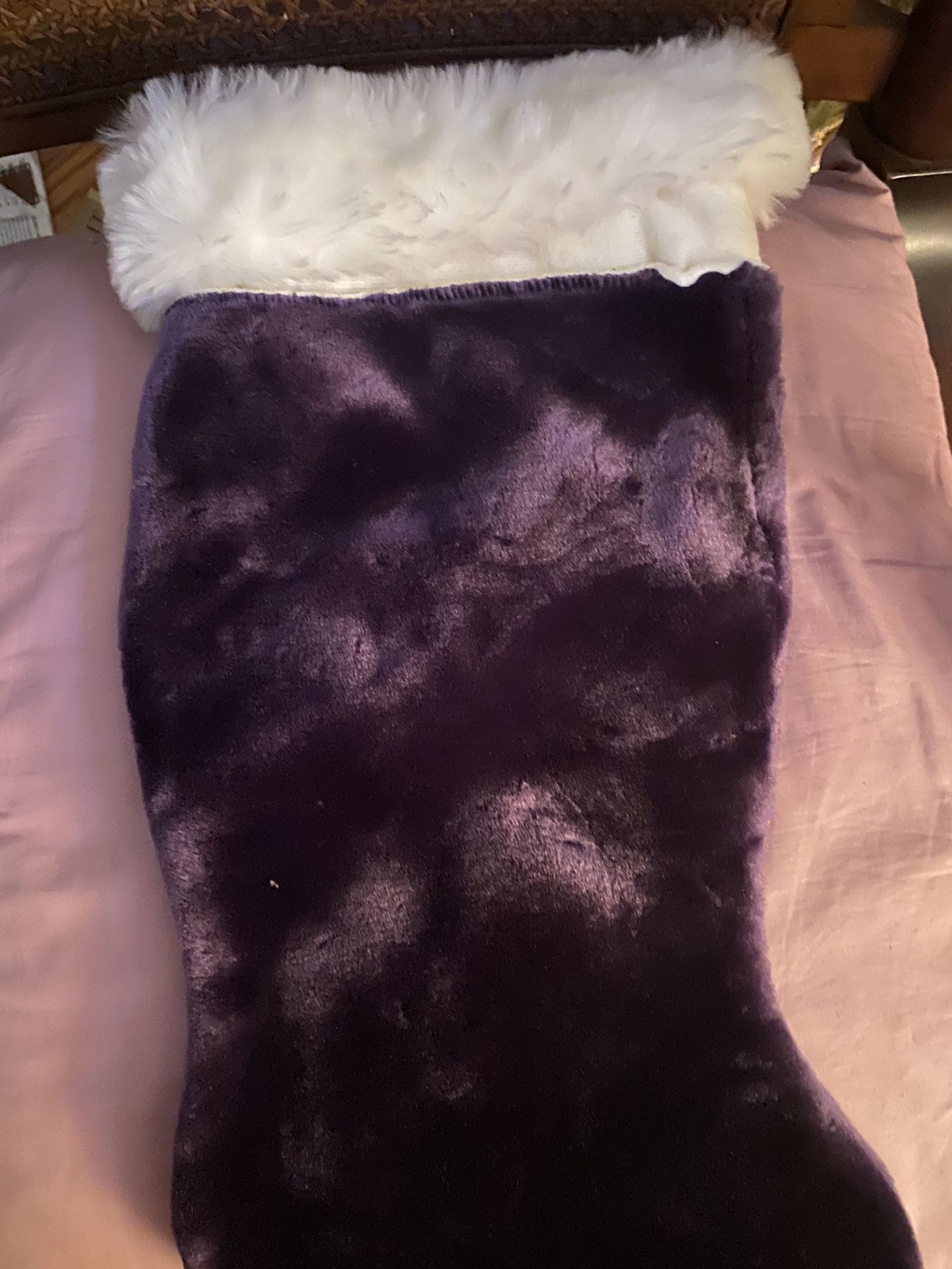 Velvet Purple Stocking