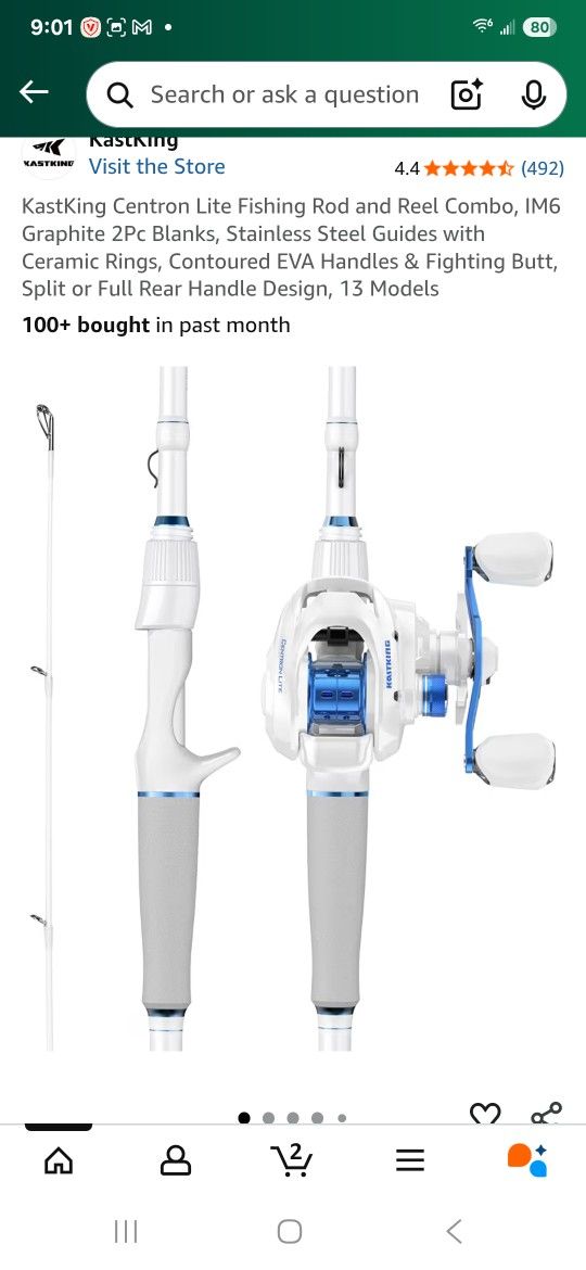 ** NEW ** KASTKING Baitcasting Rod Aand Reel