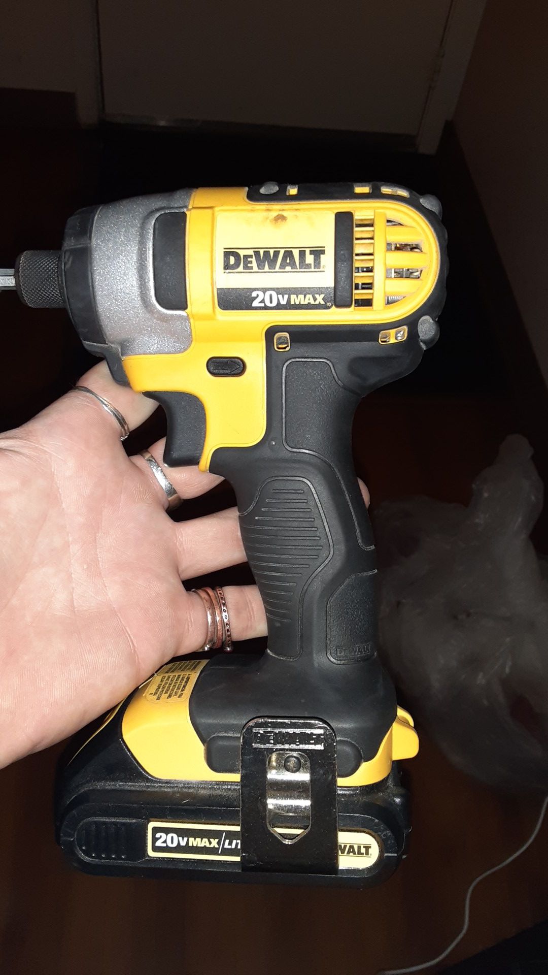 DeWALT 20v MAX lithium ion drill and battery