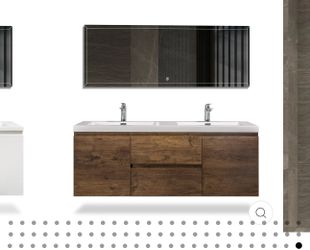60” Double Sink Vanity Wall Mount $1099