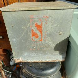 Antique Sanitary Dairy Galvanized Steel Milk Box