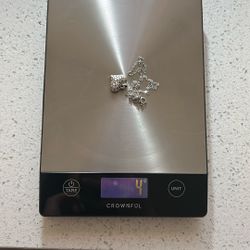 Silver Hollow 2gram Heart Nugget Pendant And A 2 Gram 18in Diamond Cut Necklace 