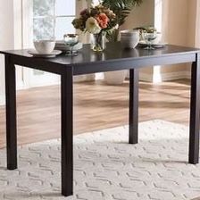 Augus Modern and Contemporary Dark Brown Finished Dining Table ⭐️ NEW IN BOX ⭐️