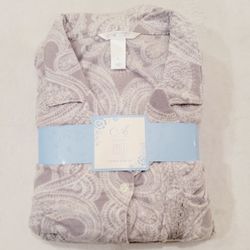 Adonna Womens Fleece Pant Pajama Set 2-pc. Long Sleeve
Gray Paisley 

New Size Large