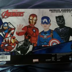 Marvel Avengers Dress Up Costume Black Panther, Iron Man, Captain America